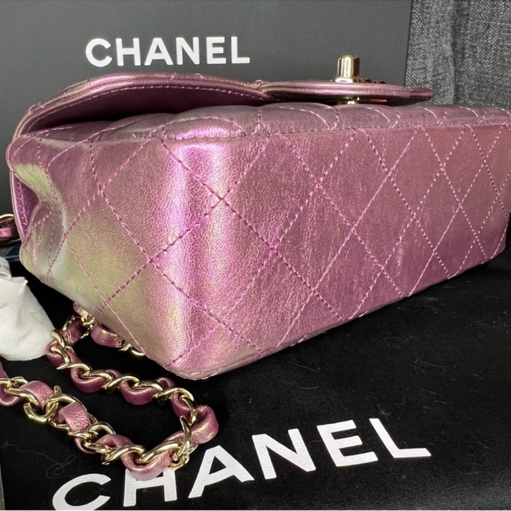 Chanel Classic Flap Mini Rectangular Iridescent M… - image 7